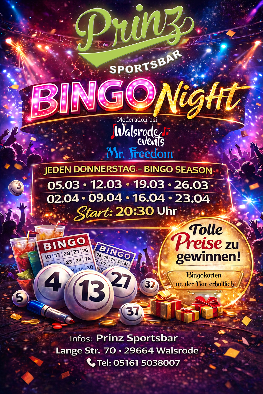 Bingo Abend im Prinz