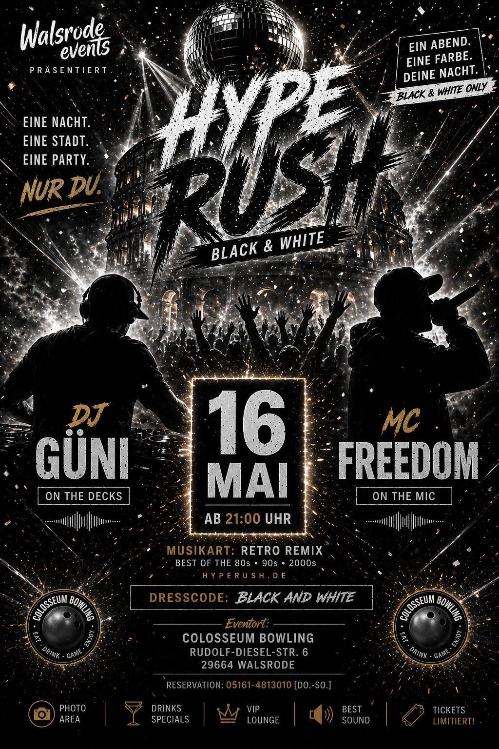 Hype Rush Black & White